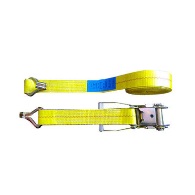 kupować WLL 3335 LBS Polyester Heavy Duty Ratchet Tie Down Strap z niebieską / białą etykietą online manufacture