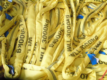 kupować Żółty 3T Poliestrowy podnośnik do podnoszenia zawiesi do ładunków / dźwigów online manufacture