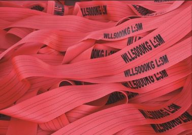 kupować WLL 5T 150mm Red Polyester Cargo Webbing EN1492-1 Wysoka wytrzymałość na zrywanie online manufacture