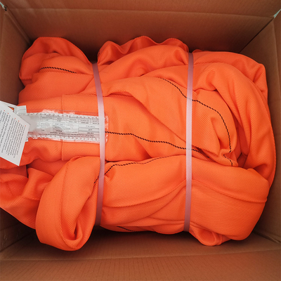 kupować Kurtka Twill Weave Poliester Okrągły Sling Niekończący się Pomarańczowy Kolor Pionowy 40000 LBS online manufacture