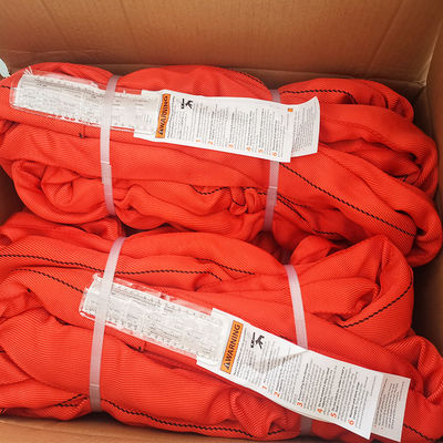 kupować Oryginalny wytrzymały poliestrowy pas bezkońcowy w kształcie okrągłym, czerwony, do podnoszenia pionowego, 7 ton online manufacture